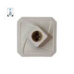 PLAFON PVC QUADRADO DECORATIVO – BRANCO E PRETO